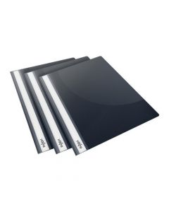 REXEL CHOICES REPORT FOLDERS CLEAR FRONT CAPACITY 160 SHEETS A4 BLACK REF 2115643 [PACK OF 25 FOLDERS]