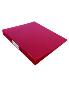 Q-CONNECT 2 RING BINDER FROSTED A4 RED KF02482