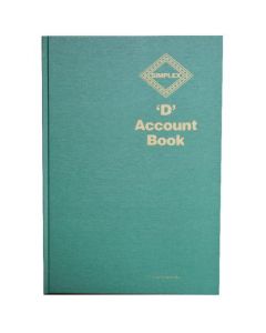 SIMPLEX D ACCOUNTS BOOK ONE YEAR 52 PAGES REF:D (PACK OF 1)