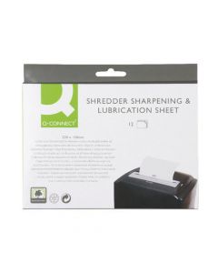 Q-CONNECT SHREDDER SHARPENING AND LUBRICATION SHEET 220X150MM KF18470
