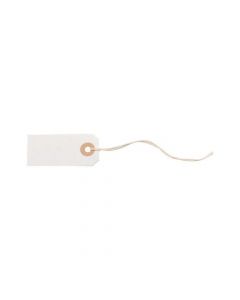 STRUNG TAGS 3CKL 96 X 48MM WHITE SINGLE (PACK OF 75) 8012