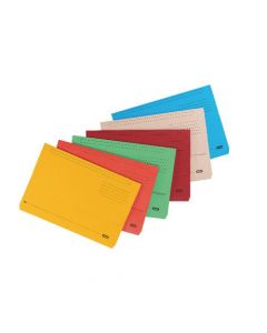ELBA STRONGLINE DOCUMENT WALLET BRIGHT MANILLA FOOLSCAP ASSORTED (PACK OF 10 WALLETS) 400099327