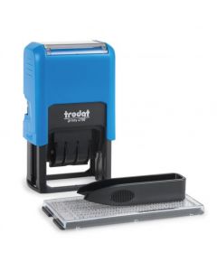 TRODAT PRINTY TYPO 4750 DATER STAMP WITH D-I-Y TEXT SELF-INKING 4MM LINE 40X23MM RED/BLUE REF 140030