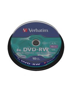 Verbatim DVD-RW Spindle 4x 4.7GB (Pack of 10) 43552