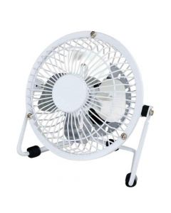 5 STAR FACILITIES DESK FAN 4 INCH WITH TILT USB 2.0 INTERFACE 180DEG ADJUSTABLE H145MM W/CABLE 1M WHITE
