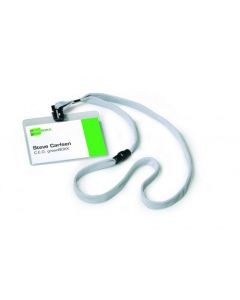 DURABLE NAME BADGE WITH TEXTILE LANYARD 60X90MM (PACK OF 10) 8139/10