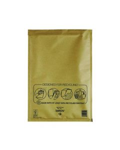MAIL LITE BUBBLE LINED POSTAL BAG SIZE J/6 300X440MM GOLD (PACK OF 50) MLGJ/6