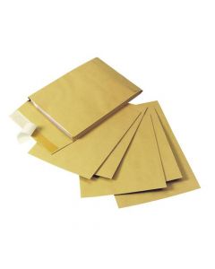 Q-CONNECT ENVELOPE GUSSET 305X254X25MM PEEL AND SEAL 120GSM MANILLA (PACK OF 100) KF3526