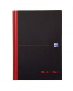 BLACK N RED BOOK CASEBOUND 90GSM SINGLE CASH 192PP A5 REF 100080414 [PACK 5]