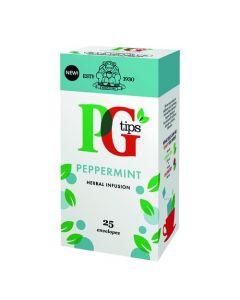 PG TIPS PEPPERMINT ENVELOPE TEA BAGS (PACK OF 25) 49095601