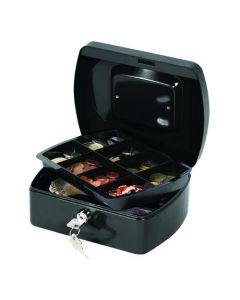 Q-CONNECT CASH BOX 8 INCH BLACK KF02602 (PACK OF 1)
