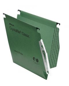 REXEL CRYSTALFILE CLASSIC 15MM LATERAL FILE GREEN(PACK OF 50 FILES) 78652