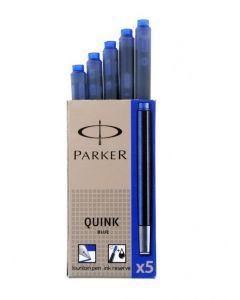 PARKER BLUE QUINK PERMANENT INK CARTRIDGE 12X5 (PACK OF 60) S0881580
