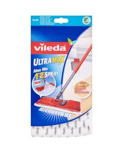 VILEDA MICROFIBRE REPLACEMENT HEAD FOR 1-2 SPRAY AND CLEAN MOP SYSTEM REF P05759 (PACK OF 1)