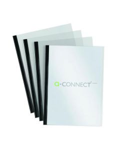 Q-CONNECT BLACK A4 5MM SLIDE BINDER AND COVER SET (PACK OF 20 SETS) KF01926
