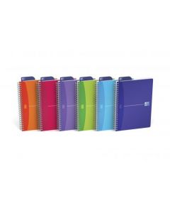 OXFORD POLY TRANSLUCENT WIREBOUND NOTEBOOK A5 ASSORTED (PACK OF 5) 100104780