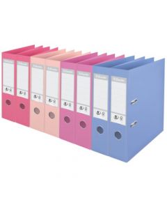 ESSELTE 75MM LEVER ARCH FILE POLYPROPYLENE A4 ASSORTED (PACK OF 10 FILES) 231040