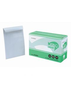 5 STAR ECO ENVELOPES RECYCLED POCKET SELF SEAL WINDOW 90GSM C4 324X229MM WHITE (PACK 250)