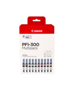 CANON PFI-300 MULTIPACK INK CARTRIDGES ASSORTED (PACK OF 10) 4192C008