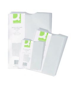 Q-CONNECT CARD HOLDER POLYPROPYLENE A5 (PACK OF 100 CARD HOLDERS) KF01948