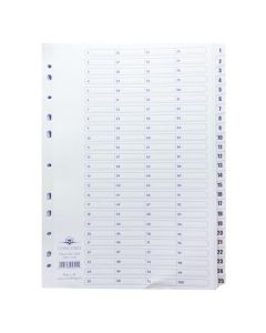 CONCORD CLASSIC INDEX 1-200 A4 WHITE BOARD CLEAR MYLAR TABS 05801/CS58