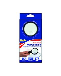 HELIX ILLUMINATED MAGNIFYING GLASS HAND HELD 75MM BLACK MN1025 (PACK OF 1)