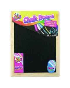 CHALK BOARD SET WITH CHALK BOARD, CHALKS AND ERASER (PACK OF 12) 5249