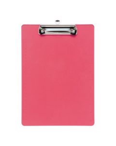 5 STAR OFFICE CLIPBOARD SOLID PLASTIC DURABLE WITH ROUNDED CORNERS A4 PINK