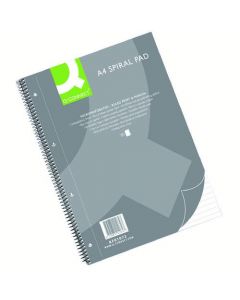 Q-CONNECT RULED MARGIN SPIRAL SOFT COVER NOTEBOOK 160 PAGES A4 (PACK OF 5) KF01072