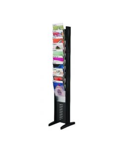 FAST PAPER BLACK A4 10 COMPARTMENT DISPLAY WITH STAND BASE (SLIM DESIGN) 278.01