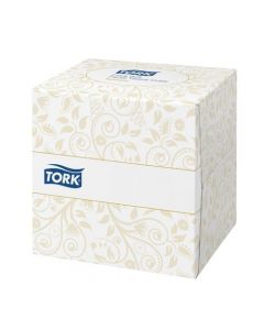 TORK FACIAL TISSUES CUBE 2 PLY 100 SHEETS WHITE REF 140278 [PACK 30]