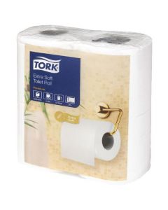 TORK EXTRA SOFT TOILET ROLL WHITE 200 SHEET 2-PLY (PACK OF 40) 120240
