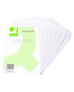 Q-CONNECT C5 ENVELOPES POCKET SELF SEAL 90GSM WHITE (CONTAINS 20 PACKS OF 25)(TOTAL OF 500 ENVELOPES) KF02719