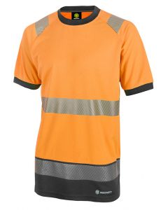 BEESWIFT HIGH VISIBILITY  TWO TONE SHORT SLEEVE T SHIRT ORANGE / BLACK L (PACK OF 1)