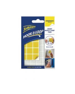 SELLOTAPE STICKY HOOK AND LOOP PADS REMOVABLE (PACK OF 24) 2055468