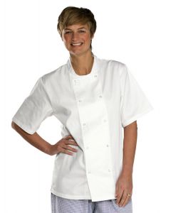 BEESWIFT CHEFS JACKET SHORT SLEEVE WHITE S (PACK OF 1)