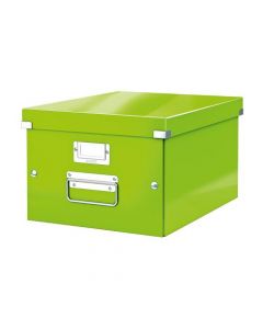 LEITZ CLICK & STORE COLLAPSIBLE STORAGE BOX MEDIUM FOR A4 GREEN REF 60440054