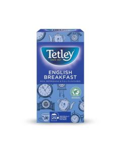 TETLEY INDIVIDUALLY ENVELOPED TEA BAGS ENGLISH BREAKFAST DRAWSTRING IN ENVELOPE REF 1278 [PACK 25]
