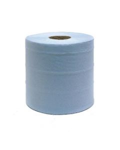 BLUE CENTREFEED ROLL 2-PLY 150M (PACK OF 6) KMAT6238