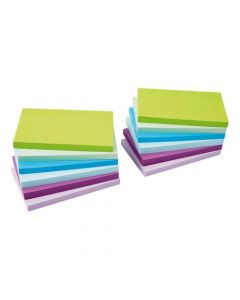 5 STAR OFFICE RE-MOVE STICKY NOTES 76X127MM 6 NEON/PASTEL COLOURS 100 SHEETS PER PAD [PACK OF 12]