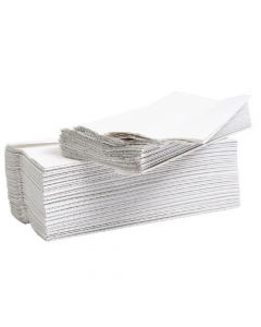 2WORK 2-PLY FLUSHABLE HAND TOWEL WHITE 100 SHEETS PER SLEEVE [PACK 24 SLEEVES] 12909VW