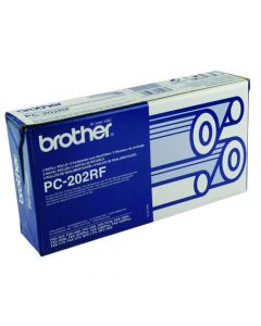 BROTHER BLACK THERMAL TRANSFER FILM RIBBON (PACK OF 2) PC202RF