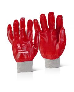BEESWIFT PVC FULLY COATED K / WRIST RED SIZE 07  (PACK OF 10)
