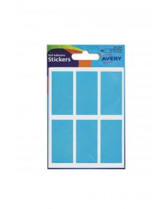 AVERY PACKETS OF LABELS RECTANGULAR 50X25MM NEON BLUE REF 32-224 [10X36 LABELS]