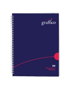 GRAFFICO HARD COVER WIREBOUND NOTEBOOK 160 PAGES A4 500-0510 (PACK OF 1)