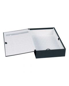 CONCORD CLASSIC BOX FILE 75MM SPINE FOOLSCAP BLACK REF C1282 [PACK OF 5 FILES]