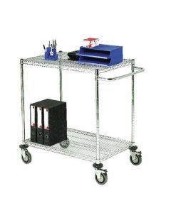 MOBILE TROLLEY 2-TIER CHROME 373003