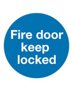SAFETY SIGN FIRE DOOR KEEP LOCKED 100X100MM SELF-ADHESIVE (PACK OF 5) KM72A/S  (PACK OF 1)