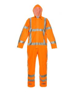 HYDROWEAR NORG MULTI HYDROSOFT FLAME RETARDANT ANTI-STATIC HIGH VISIBILITY WATERPROOF COVERALL ORANGE L (PACK OF 1)