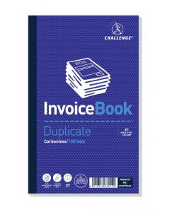CHALLENGE DUPLICATE INVOICE SINGLE VAT COLUMN BOOK 100 SETS 210 X 130MM (PACK OF 5) 100080412